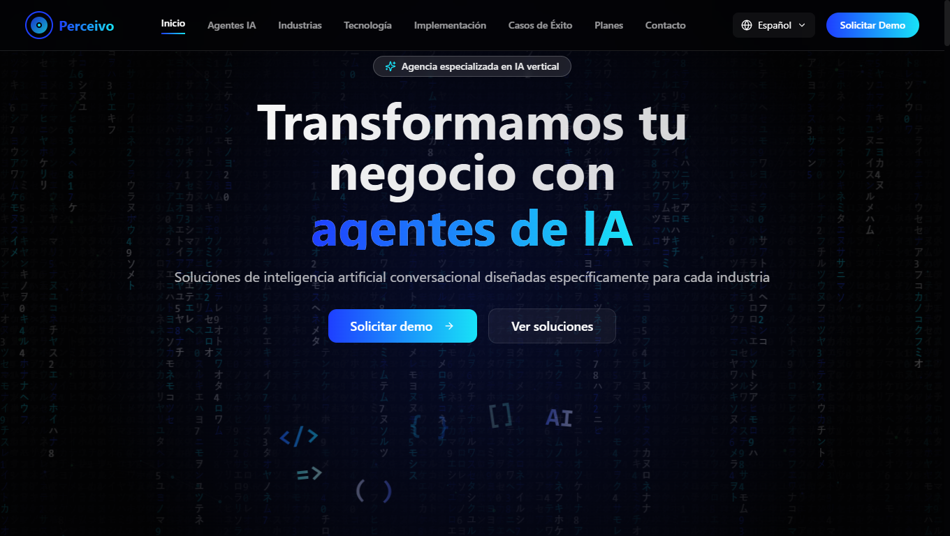 Website for Perceivo AI